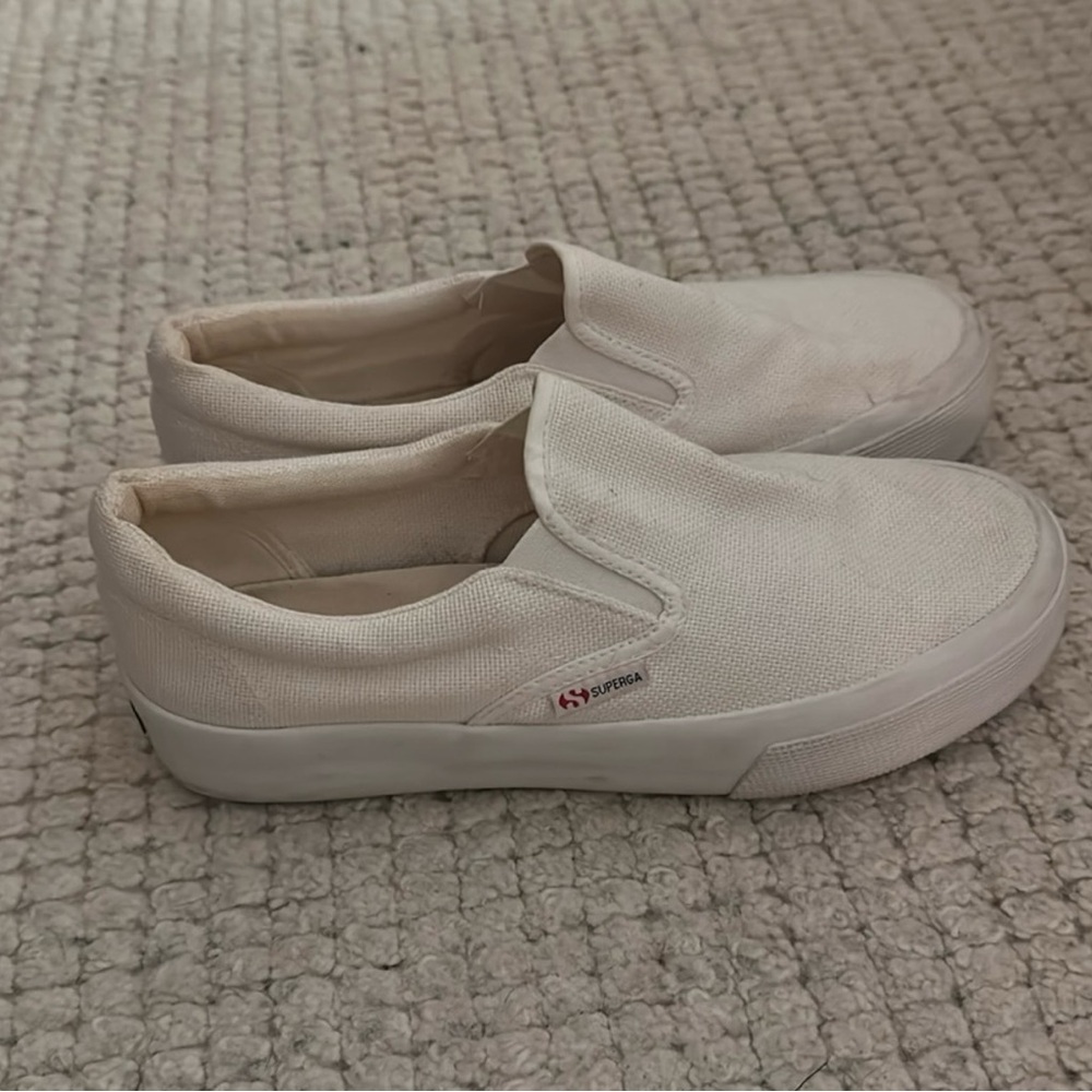 Superga White Slip-On Sneakers